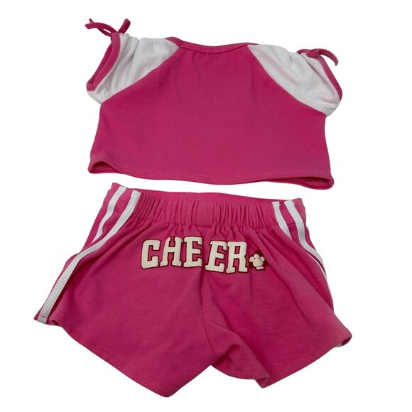 Build-A-Bear Cheerleading Outfit Pink & White Top & Shorts For Stuffed Animals - Picture 9 of 12
